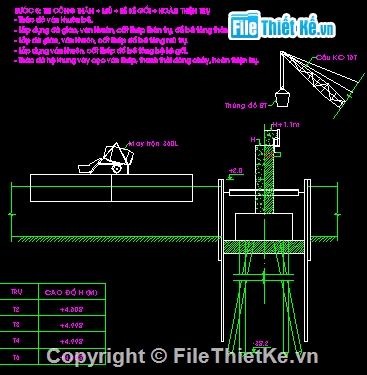 Biện pháp thi công,thi công cầu,thi công,Phương pháp thi công,Tổ chức thi công,thi công cọc